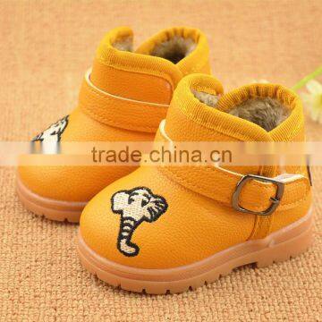 211 Hot Baby anti-slip leather warm winter snow boots