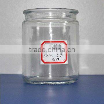 367ml round clear glass jar