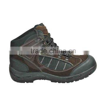 Hongjin Waterproof Brown Leather Safety Boots