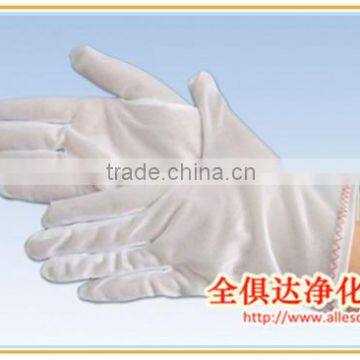White 100% Polyester ESD Pvc Dotted Gloves photo-4