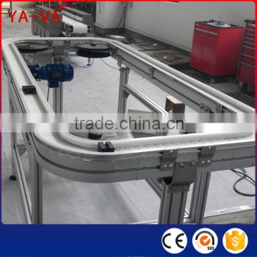 aluminum frame 360 turing sideflexing flexible conveyor