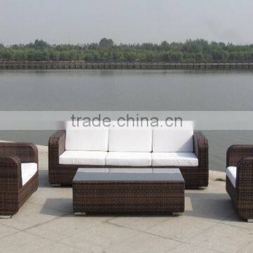 Synthetic Rattan Garden Sofa Set Hand Woven by Wicker Rattan - Poly Rattan Sofa Outdoor Furniture photo-2