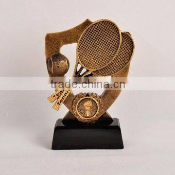 Souvenir resin tennis ball trophy cup for victory