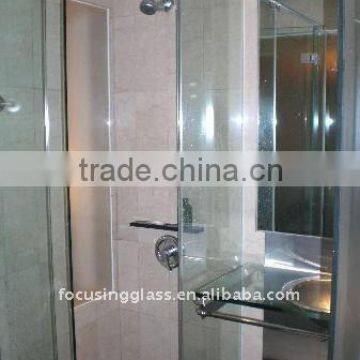 High quality decorative clear bathroom glass door