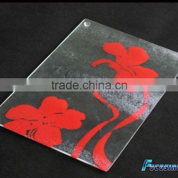 Textured silk-screen toughened tempered glass cutting boards