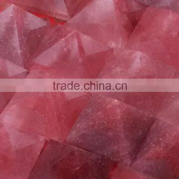 Gemstone Pyramid Strawberry Stone Pyramid Crystal Pyramid photo-3