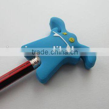 high quality lovely ghost shape silicone pencil eraser topper