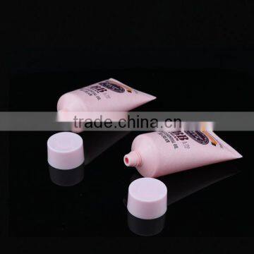 50ml plastic matt pink color cosmetic tube for BB cream packaging