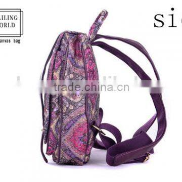 Reliable Quality Chinese Folk Style Ladies Canvas Laptop Backpack photo-2