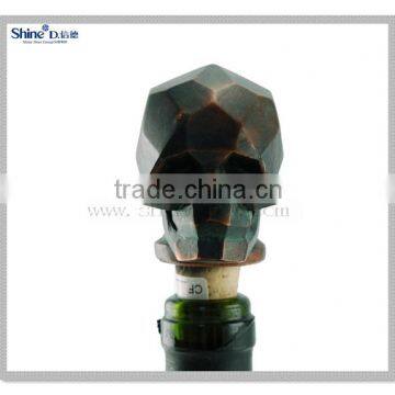 Human Skull Head Funny Design Bottle Wine Stopper Halloween Custom Wine Stopper photo-3