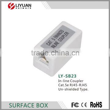 LY-SB23 RJ45 female in-line coupler CAT5e coupler Un-shielded Type