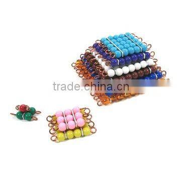 Colored Bead Squares Only Montessori toy of Montessori material