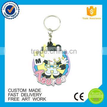 2016 cheap wholesale rubber cartoon pvc keychain