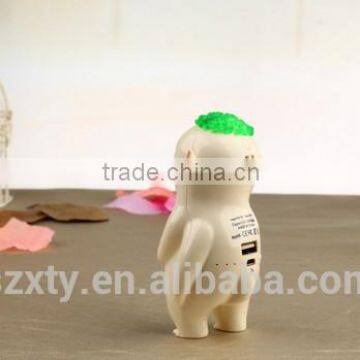 cartoon mini dual usb power bank 10000mah with bi capacity
