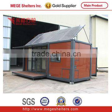 Portable beach house with solar panels
