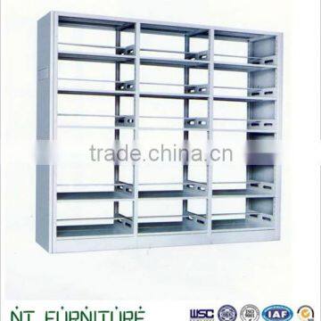 Metal Double Sided wooden guard Library Bookshelf/Bookstore Bookshelf