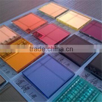 High quality reflective glass with different colors golden blue black reflective glass