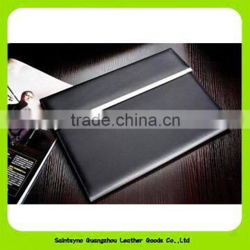 High Quality Eco Friendly Hard Cover Leather a4 Conference Folder Black photo-5