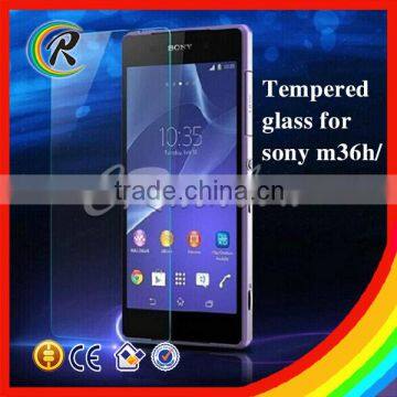 Hot selling glass protector for Sony Xperia ZR m36h tempered screen film