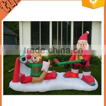 inflatable sleigh with santa claus