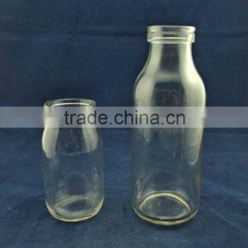 customized sized recycle drinking glass jars, milk bottle