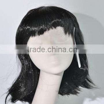 Fashion Black hair Chinese style short curlshair wig N206