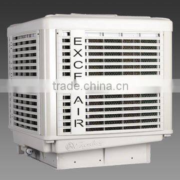 Solar evaporative cooler for industrial air cooling in energy-saving