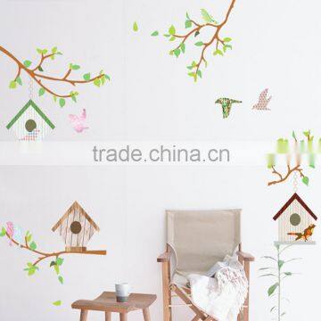 Vinyl Wall Decal Bird Cage Removable Wall Sticker Flying Birds photo-2