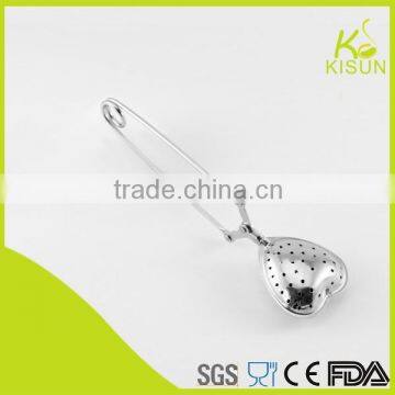 heart shape tea infuser with S/S handle