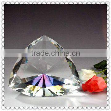 Wedding Keepsake Triangle Clear Crystal Gems