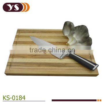 Square wooden cutting board and 5CR15 blade knife set