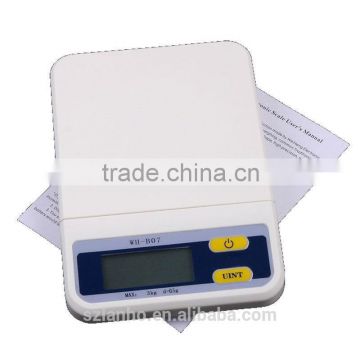 Electronic 3000g Digital Scale 3Kg x 0.5g Balance Weight Scale Food Kitchen