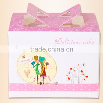 High Quality thick and large birthday Cake Boxes with Window and Handle