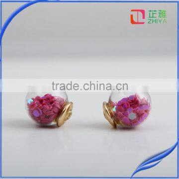 Aros Double Pearl Rhinestone Crystal Earrings for Women Crystal Gold Stud Earrings Jewelry Accessary photo-4