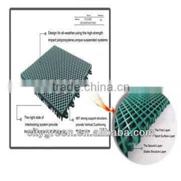 TempoTile Smooth - Interlocking Plastic Tiles for Badminton Court