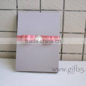 Custom Handmade Wedding Invitation Box With Ribbon photo-3