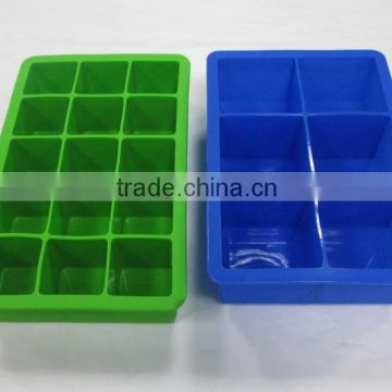 2015 New Design King Size custom Silicone Square Ice Cube Tray