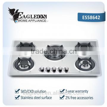 Vietnam Buit-in Gas Stove, Stainless Steel Gas Stove with 5 burner 304 material