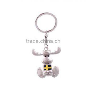 Cheap antique color 5.2cm 7.3cm metal key chain wholesale