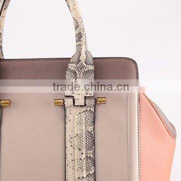 3876 2016 Summer Collection Woman pu Synthetic Snake Skin Handbag Supplier photo-6