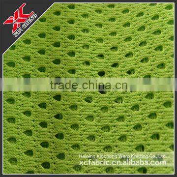 Fluorescent green 4*1 polyester mesh fabric