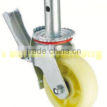 Heavy Duty Pattern Nylon Industrial Scaffolding screw brake pu caster