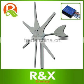 Horizontal wind generator 300w used for boat . Factory price and high quality +wind controller.