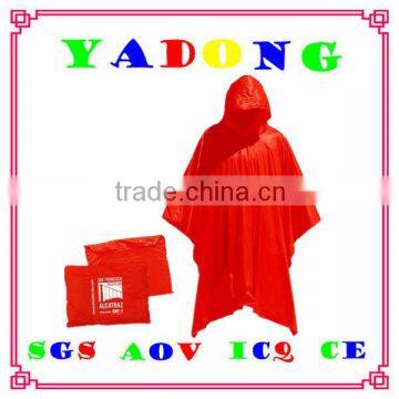 adult plastic rain poncho/raincoat rain poncho/waterproof poncho