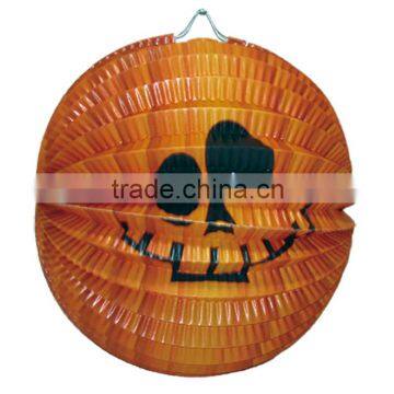 Halloween pumpkin face portable accordion paper lantern