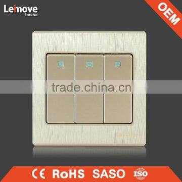 Woven Gold Finish Fan Regulator Switch Fan Speed Control Switch photo-4