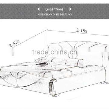 Modern Bedroom Furniture Prices in Pakistan Leather Bed photo-3