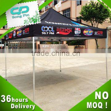 Aluminum frame material canopy printed tent,china polyester tent