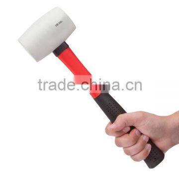 Plastic Mallet, Fiberglass Handle White Rubber Mallet, 16-Ounce photo-2