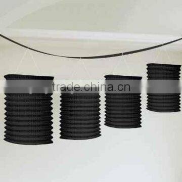 NEW YIWU Wholesale Accordion Paper Lanterns Black Accordion Lantern Garland 12" Shower Birthday PARTY Supplies
